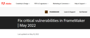 Adobe patch May 2022